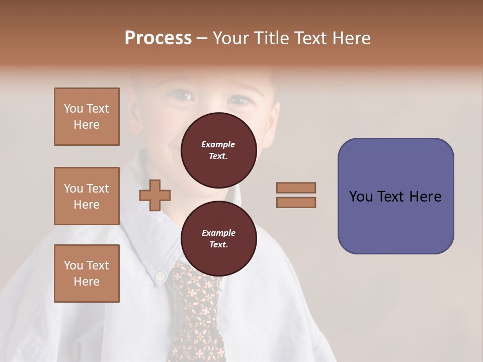Portrait Of A Filipino Boy Dressed Up In Adult Business Clothes PowerPoint Template
