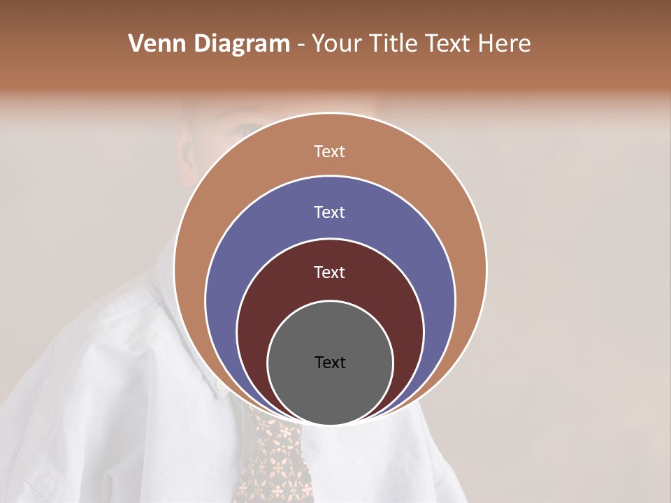 Portrait Of A Filipino Boy Dressed Up In Adult Business Clothes PowerPoint Template