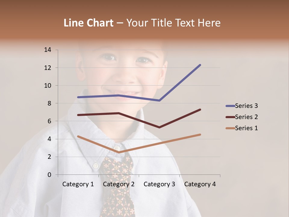 Portrait Of A Filipino Boy Dressed Up In Adult Business Clothes PowerPoint Template