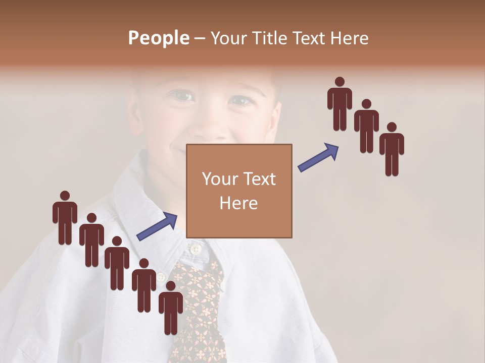 Portrait Of A Filipino Boy Dressed Up In Adult Business Clothes PowerPoint Template