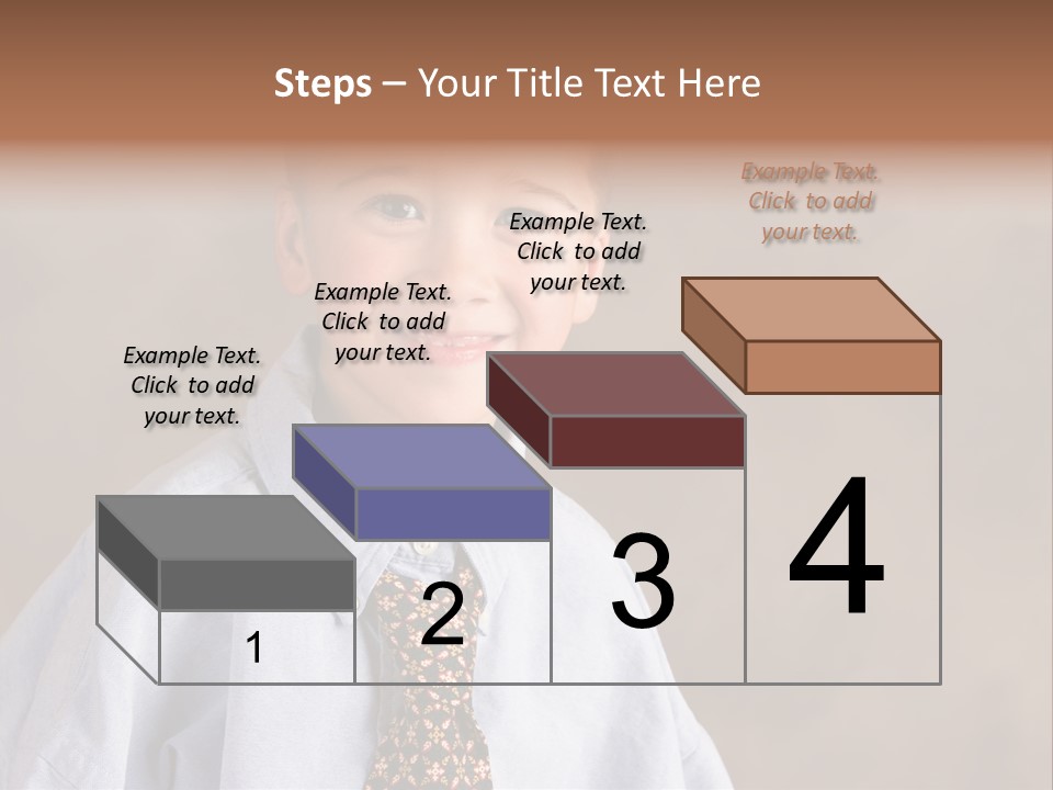 Portrait Of A Filipino Boy Dressed Up In Adult Business Clothes PowerPoint Template