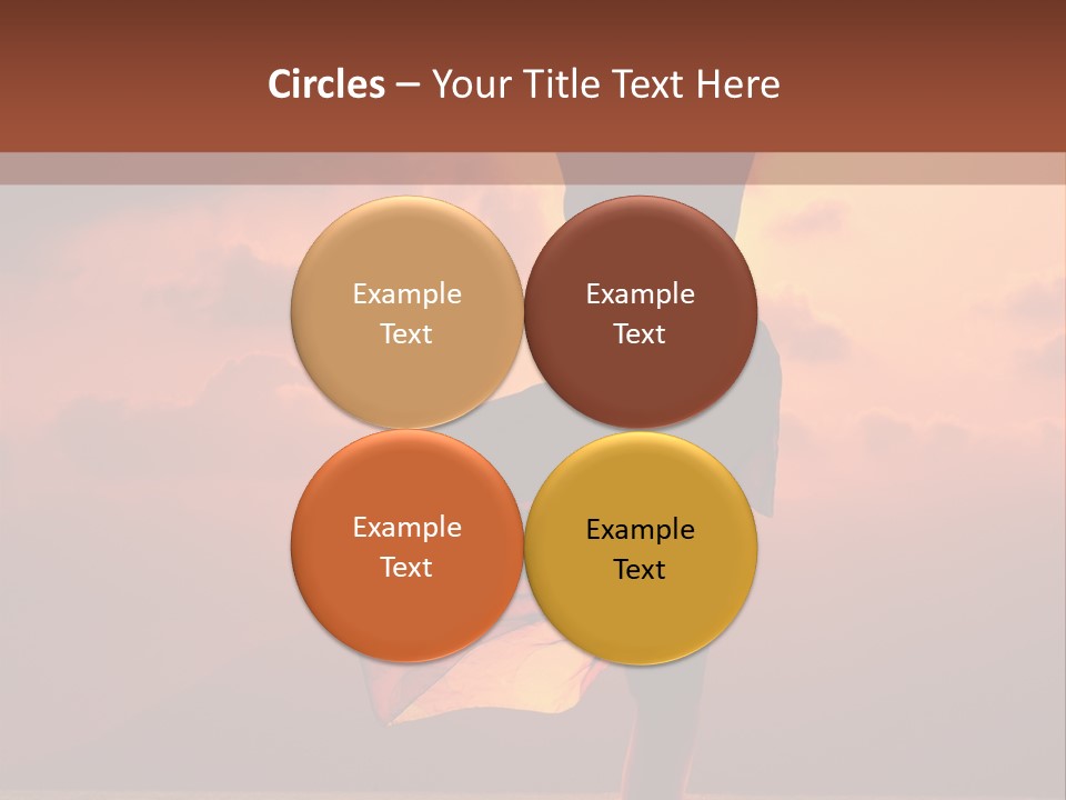 Woman Doing Yoga Exercise On The Beach At Sunset PowerPoint Template