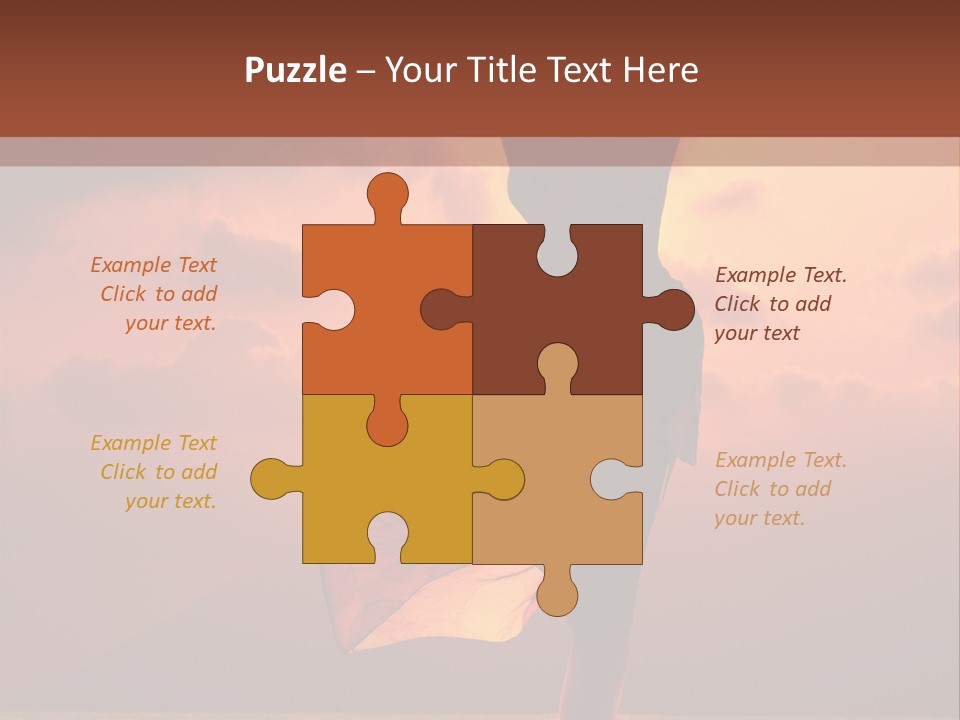 Woman Doing Yoga Exercise On The Beach At Sunset PowerPoint Template