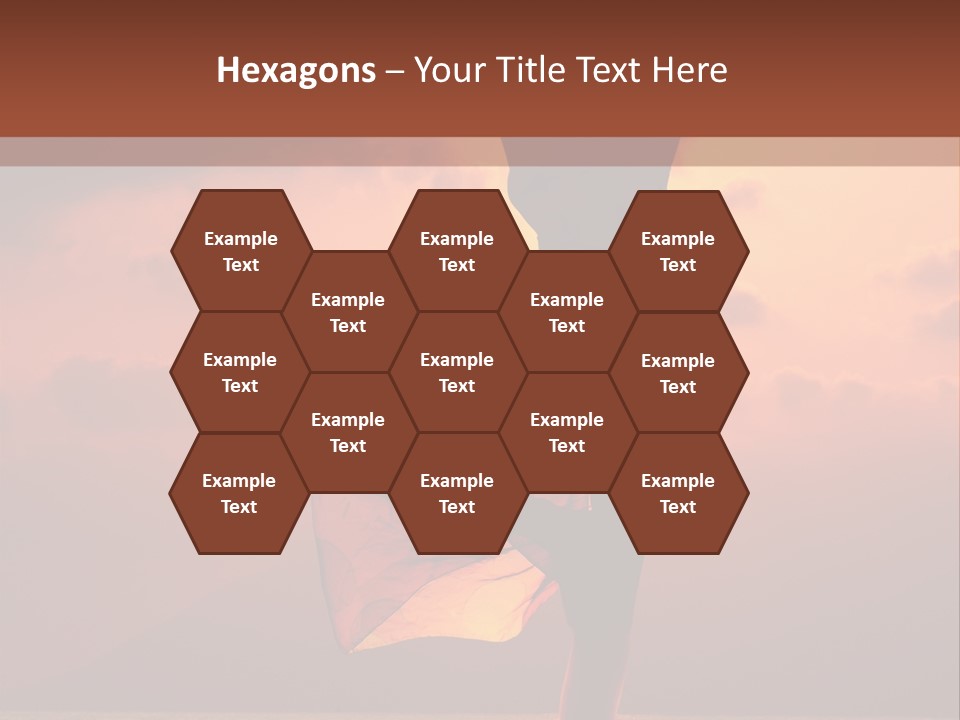 Woman Doing Yoga Exercise On The Beach At Sunset PowerPoint Template