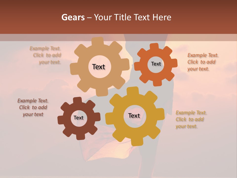 Woman Doing Yoga Exercise On The Beach At Sunset PowerPoint Template