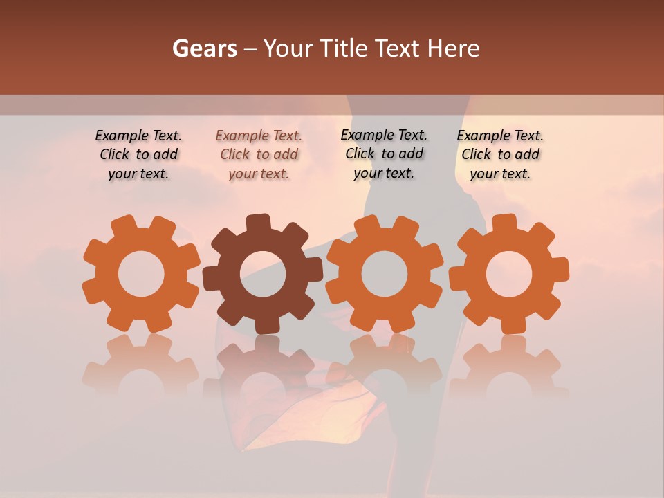 Woman Doing Yoga Exercise On The Beach At Sunset PowerPoint Template