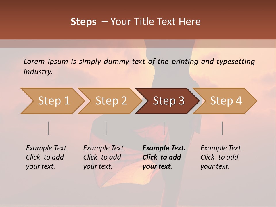 Woman Doing Yoga Exercise On The Beach At Sunset PowerPoint Template