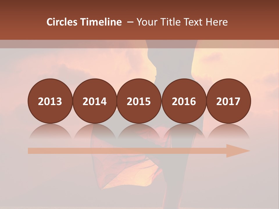 Woman Doing Yoga Exercise On The Beach At Sunset PowerPoint Template