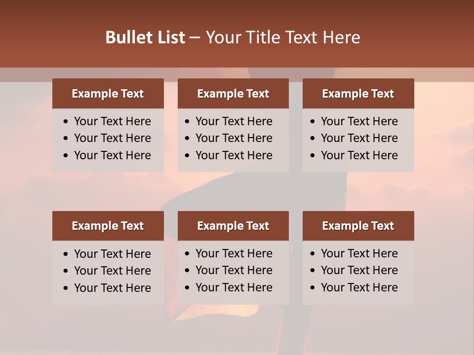 Woman Doing Yoga Exercise On The Beach At Sunset PowerPoint Template