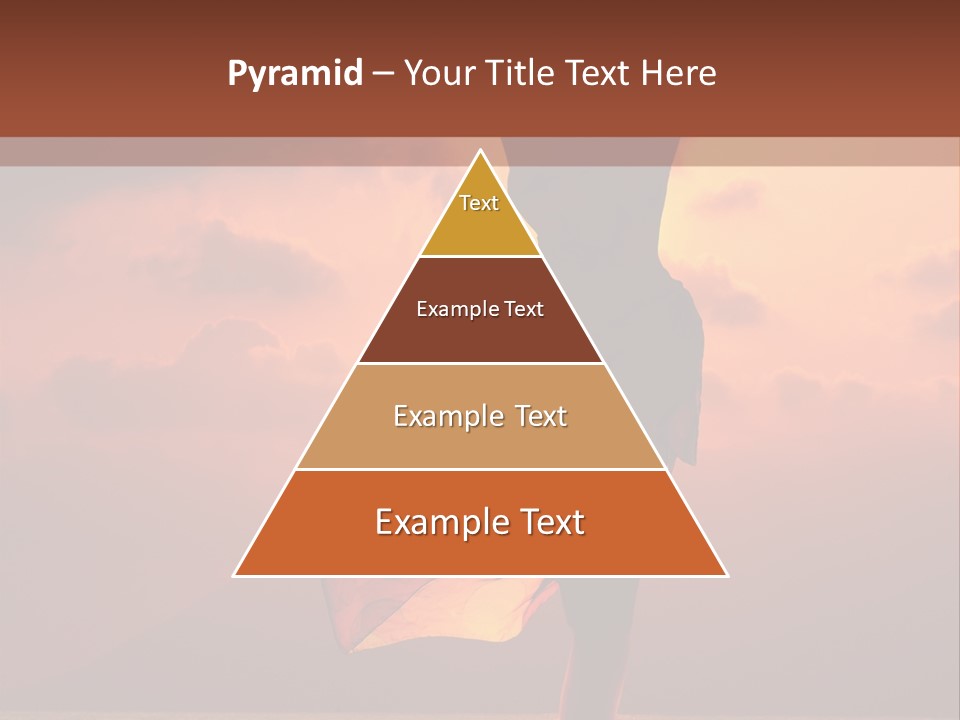 Woman Doing Yoga Exercise On The Beach At Sunset PowerPoint Template