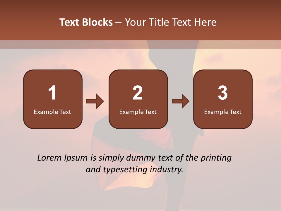 Woman Doing Yoga Exercise On The Beach At Sunset PowerPoint Template