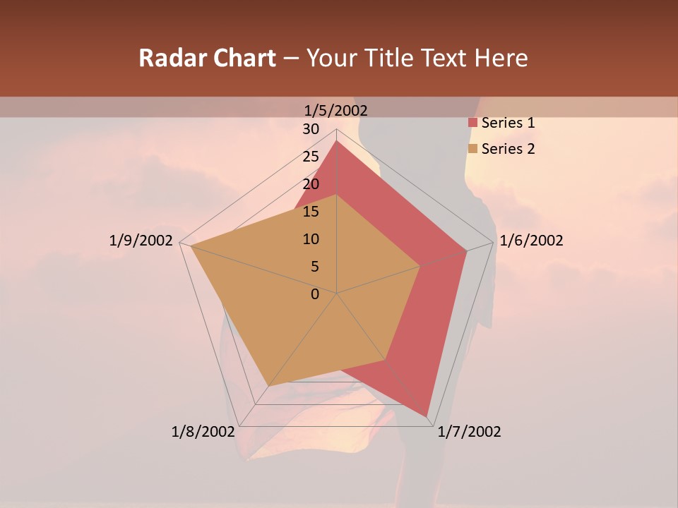 Woman Doing Yoga Exercise On The Beach At Sunset PowerPoint Template