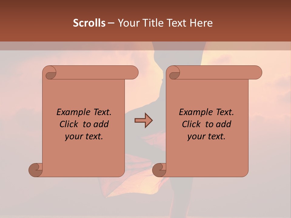 Woman Doing Yoga Exercise On The Beach At Sunset PowerPoint Template