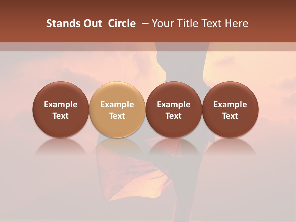 Woman Doing Yoga Exercise On The Beach At Sunset PowerPoint Template