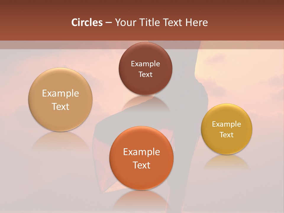 Woman Doing Yoga Exercise On The Beach At Sunset PowerPoint Template