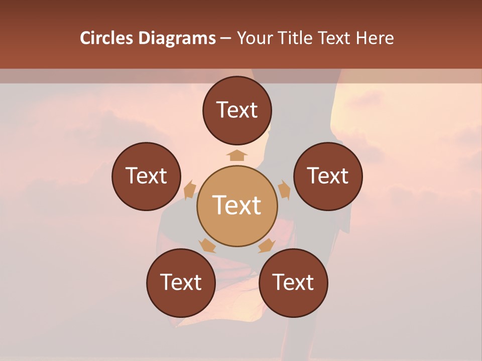 Woman Doing Yoga Exercise On The Beach At Sunset PowerPoint Template