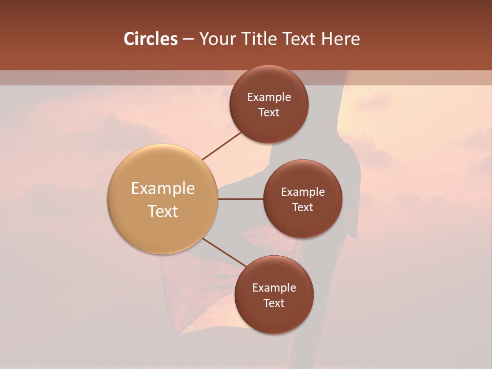 Woman Doing Yoga Exercise On The Beach At Sunset PowerPoint Template