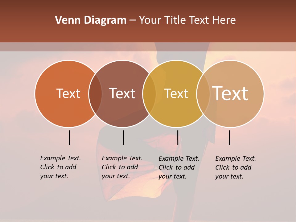 Woman Doing Yoga Exercise On The Beach At Sunset PowerPoint Template