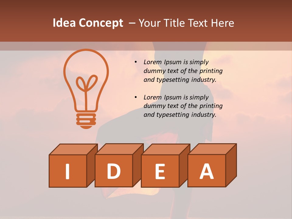 Woman Doing Yoga Exercise On The Beach At Sunset PowerPoint Template