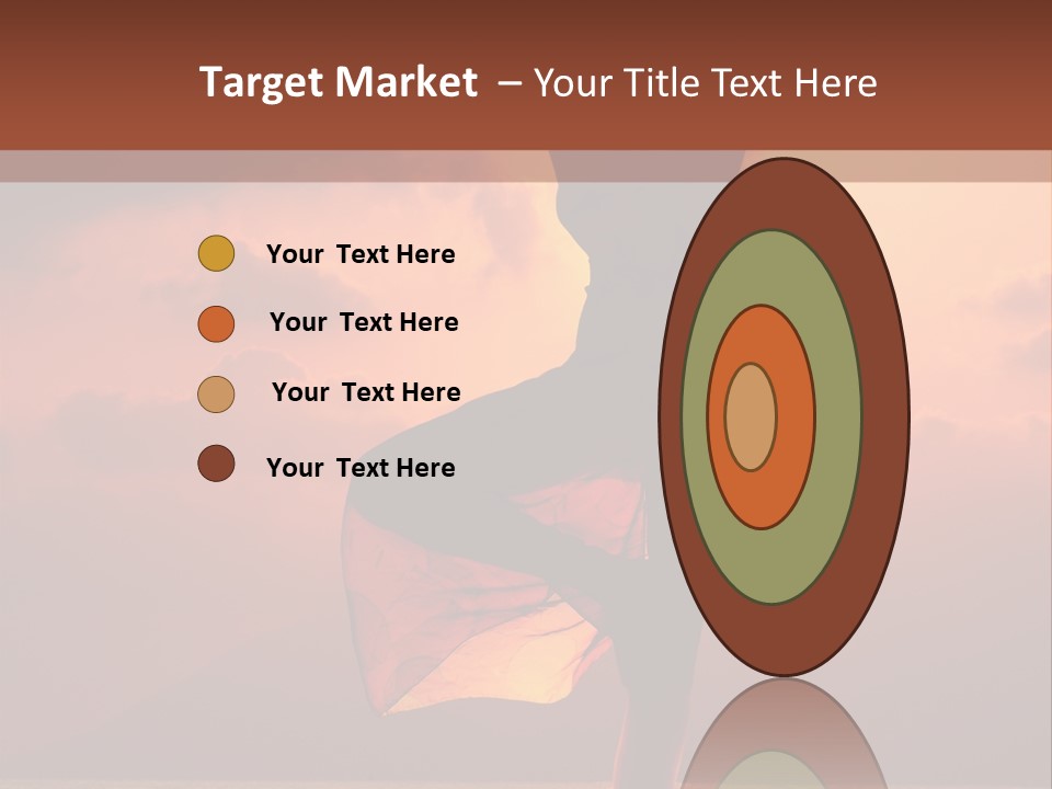 Woman Doing Yoga Exercise On The Beach At Sunset PowerPoint Template