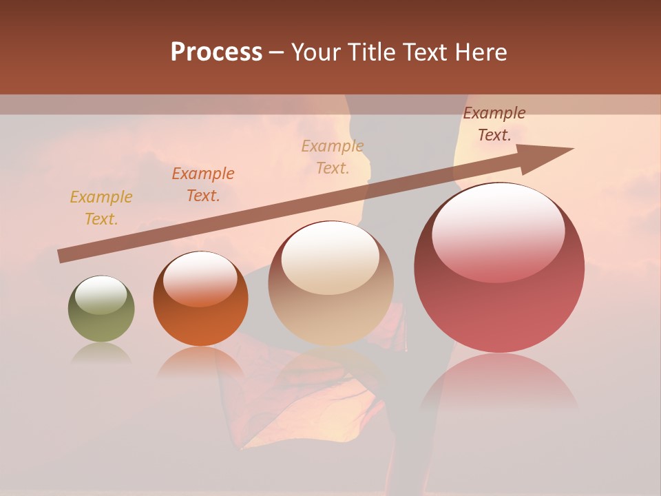 Woman Doing Yoga Exercise On The Beach At Sunset PowerPoint Template