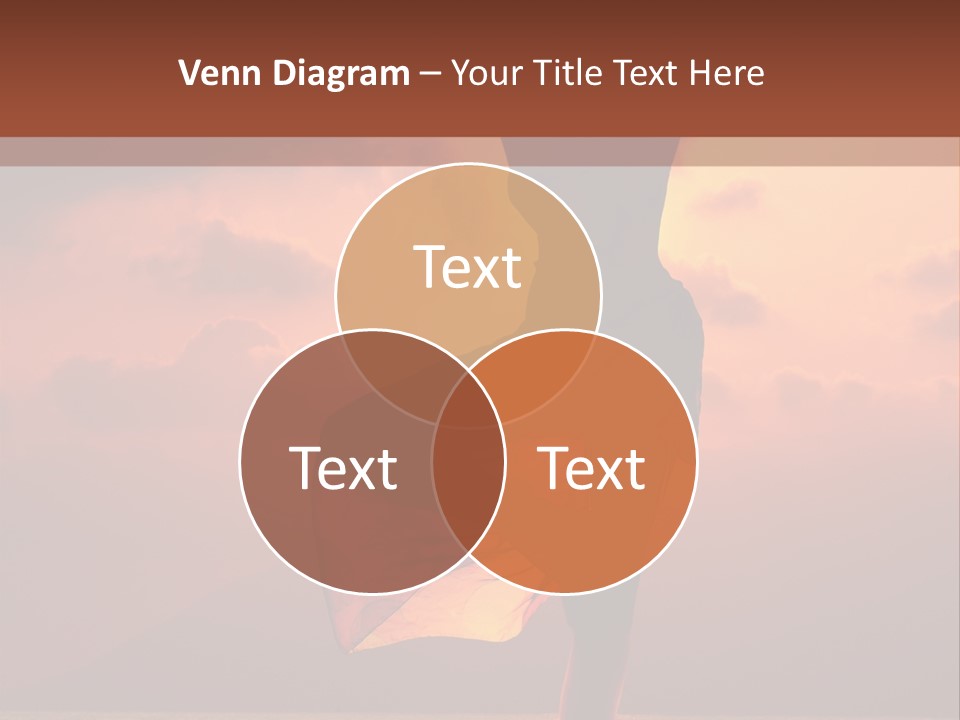 Woman Doing Yoga Exercise On The Beach At Sunset PowerPoint Template