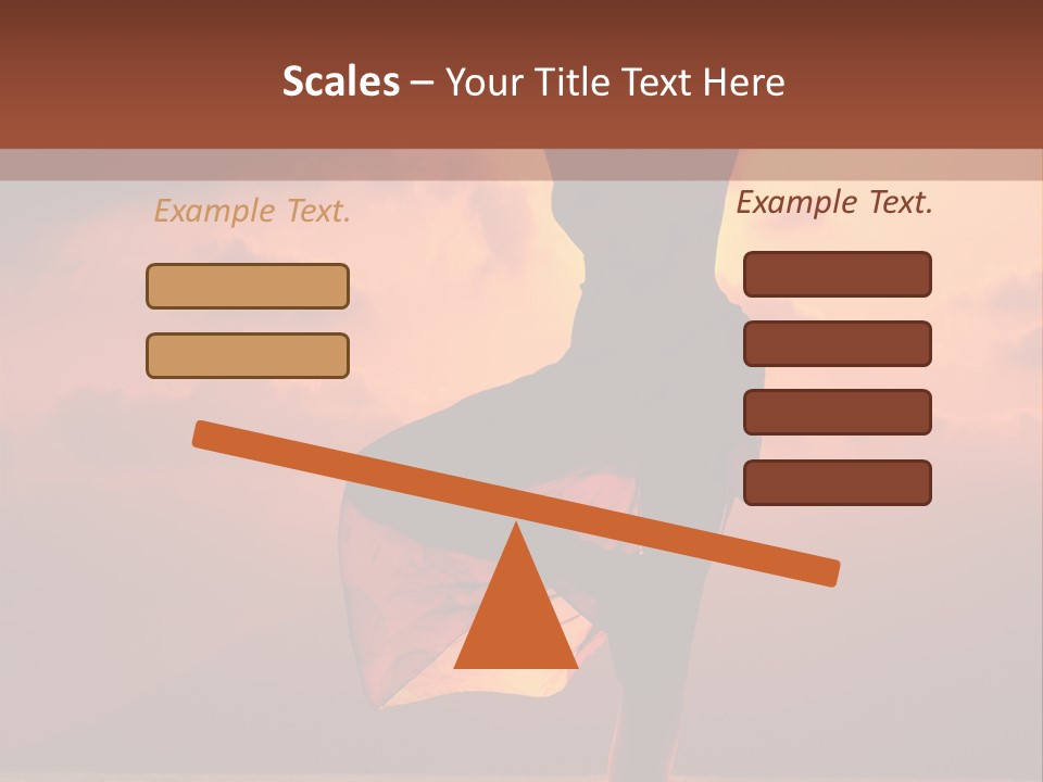 Woman Doing Yoga Exercise On The Beach At Sunset PowerPoint Template