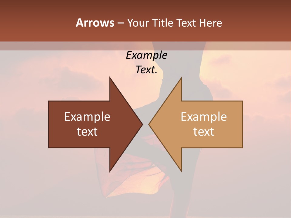 Woman Doing Yoga Exercise On The Beach At Sunset PowerPoint Template