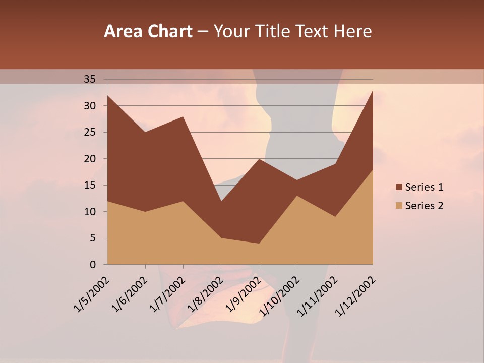 Woman Doing Yoga Exercise On The Beach At Sunset PowerPoint Template