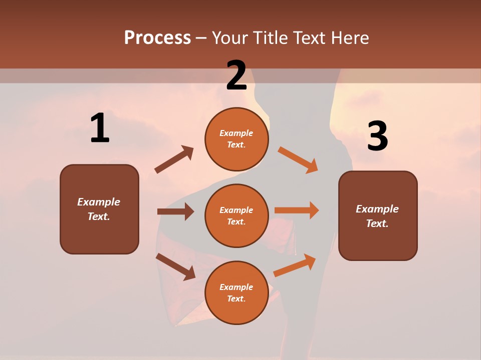 Woman Doing Yoga Exercise On The Beach At Sunset PowerPoint Template