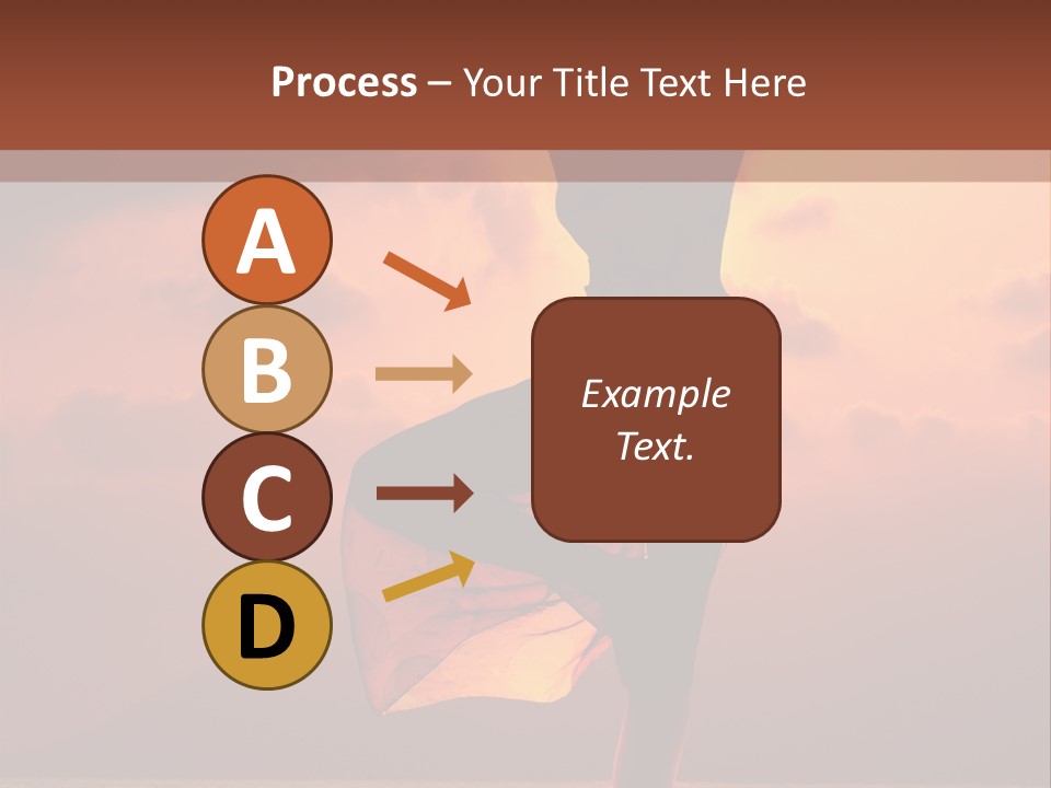 Woman Doing Yoga Exercise On The Beach At Sunset PowerPoint Template