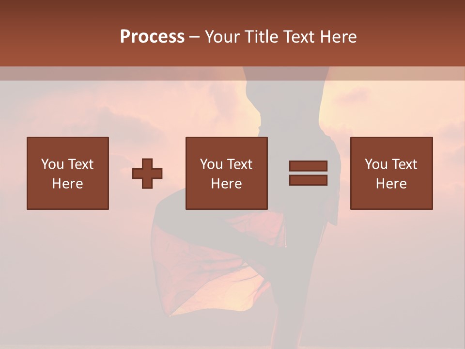 Woman Doing Yoga Exercise On The Beach At Sunset PowerPoint Template