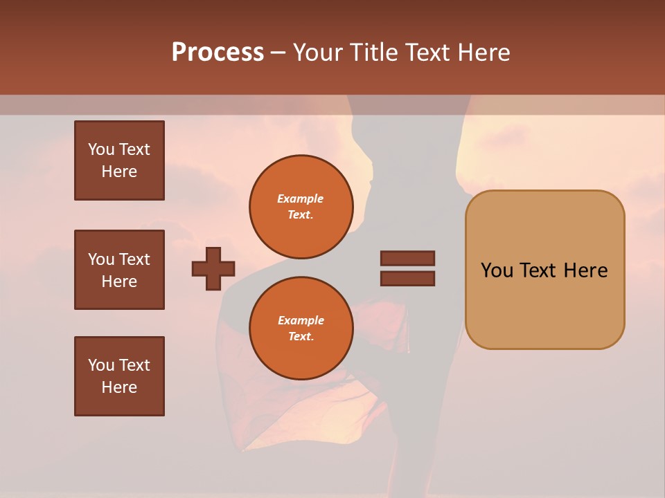 Woman Doing Yoga Exercise On The Beach At Sunset PowerPoint Template