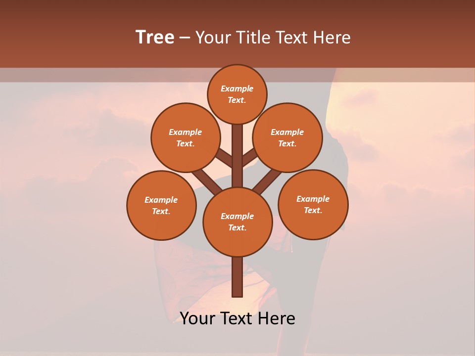 Woman Doing Yoga Exercise On The Beach At Sunset PowerPoint Template