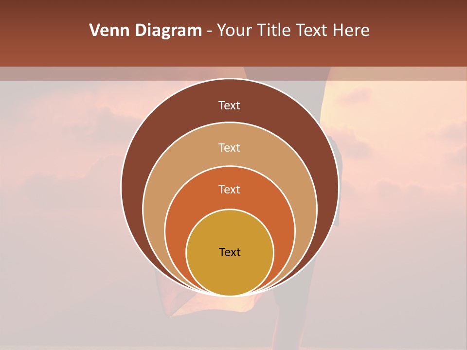 Woman Doing Yoga Exercise On The Beach At Sunset PowerPoint Template