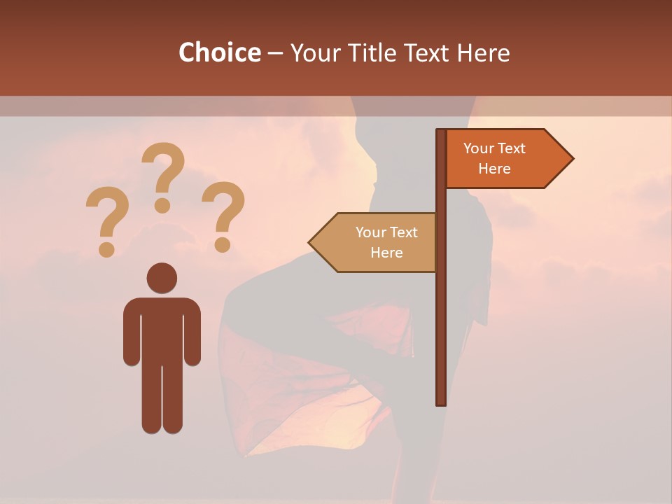 Woman Doing Yoga Exercise On The Beach At Sunset PowerPoint Template