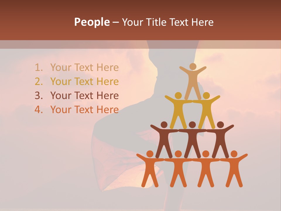 Woman Doing Yoga Exercise On The Beach At Sunset PowerPoint Template