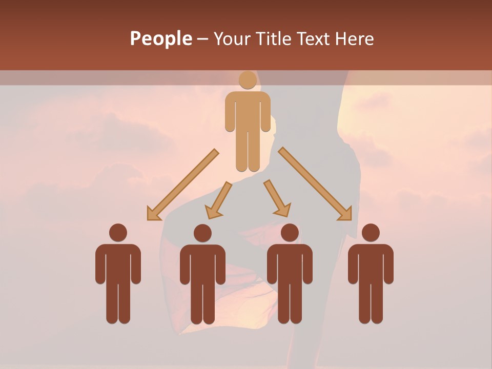 Woman Doing Yoga Exercise On The Beach At Sunset PowerPoint Template