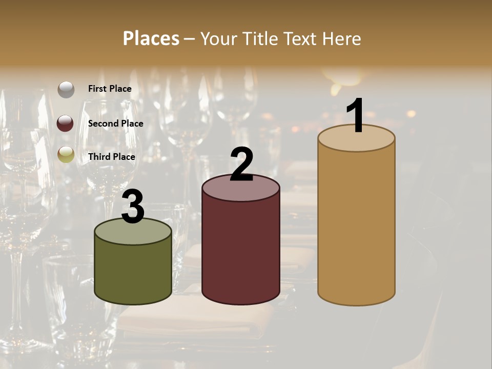 A Row Of Tables At A Fine Restaurant PowerPoint Template