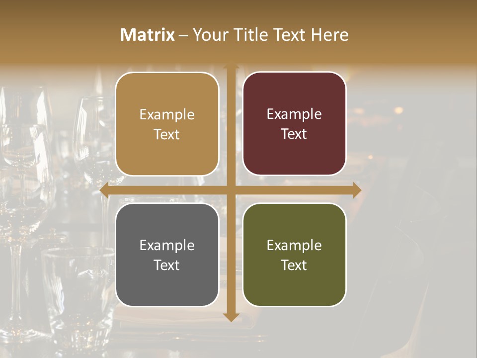 A Row Of Tables At A Fine Restaurant PowerPoint Template