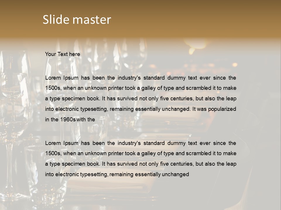 A Row Of Tables At A Fine Restaurant PowerPoint Template