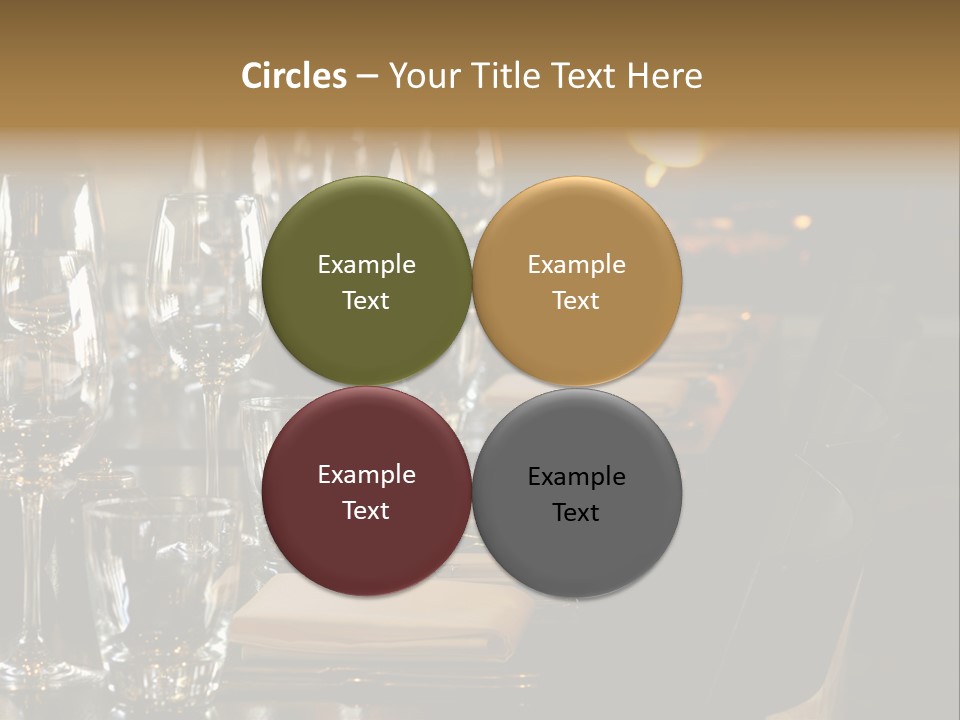 A Row Of Tables At A Fine Restaurant PowerPoint Template