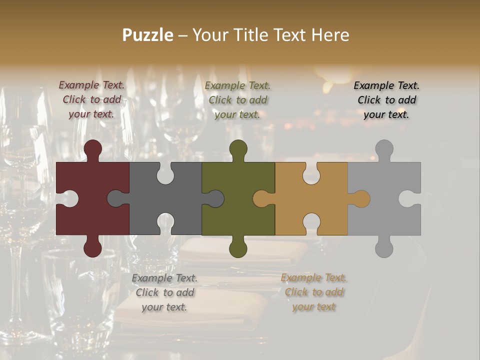 A Row Of Tables At A Fine Restaurant PowerPoint Template