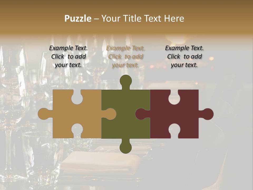 A Row Of Tables At A Fine Restaurant PowerPoint Template