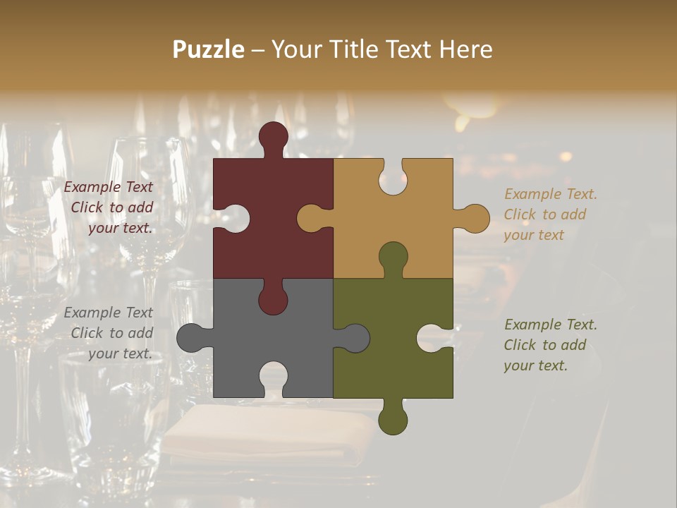 A Row Of Tables At A Fine Restaurant PowerPoint Template