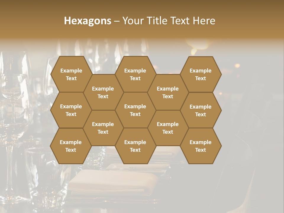 A Row Of Tables At A Fine Restaurant PowerPoint Template