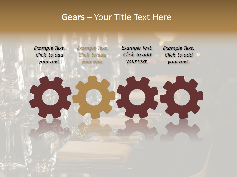 A Row Of Tables At A Fine Restaurant PowerPoint Template