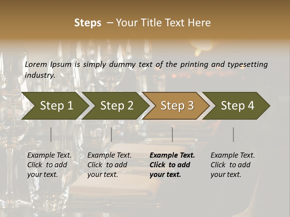 A Row Of Tables At A Fine Restaurant PowerPoint Template