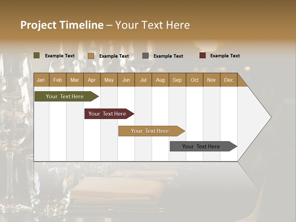 A Row Of Tables At A Fine Restaurant PowerPoint Template