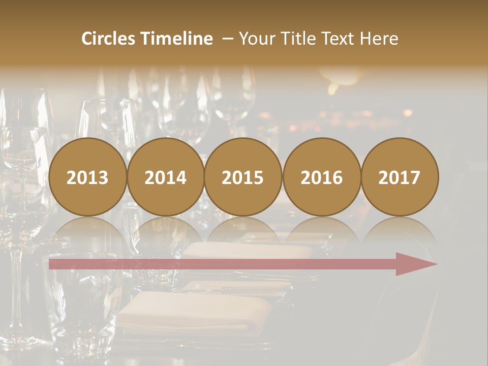 A Row Of Tables At A Fine Restaurant PowerPoint Template